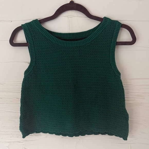 Roots Sylvan Crochet Tank | Green | Size Extra Small (XS) - Picture 2 of 5